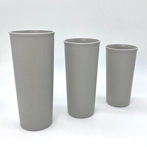 Vintage Tupperware Gray Nesting Tumblers Set Of 3 Made In USA